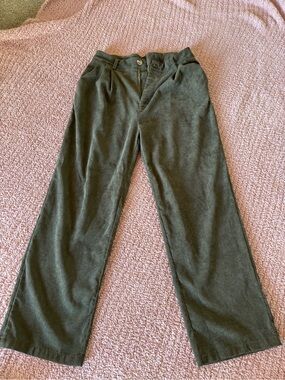 Women’s Olive Green Wide Leg Pants